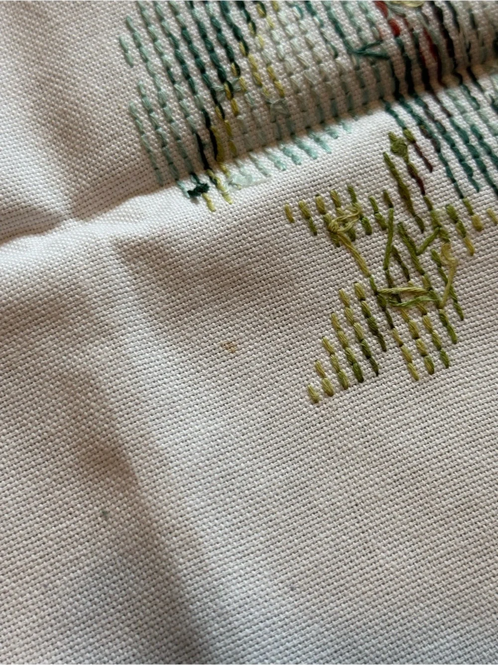Vintage Scandinavian Rose Embroidery/Cross Stitch Table Topper/Cloth